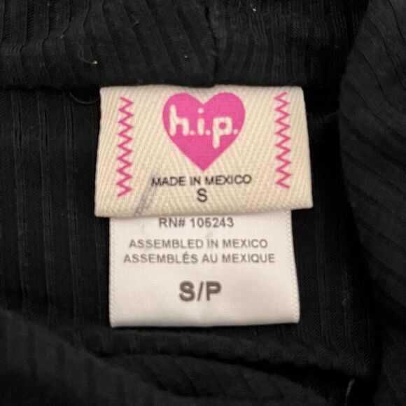 h.i.p. Crew Knit Wear   Black Lightweight Sweater   Sz S - Picture 3 of 4